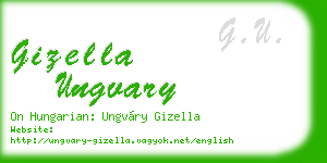 gizella ungvary business card