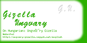 gizella ungvary business card